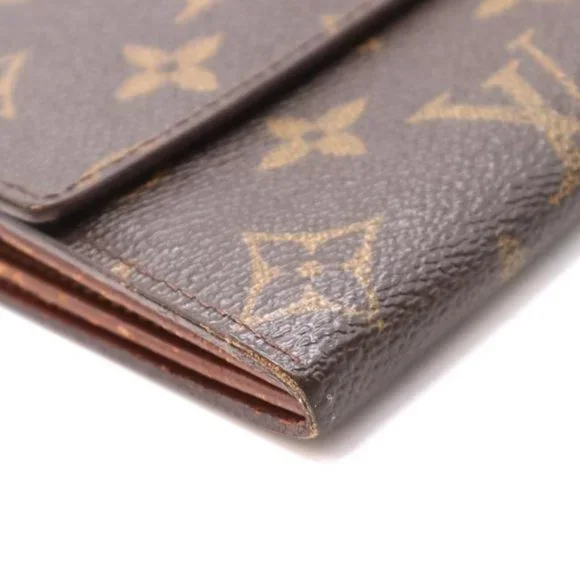 #46346 Monogram Long Flap Pocket Bill Case Zip Zipper Vintage Sarah Wallet - Picture 10 of 11